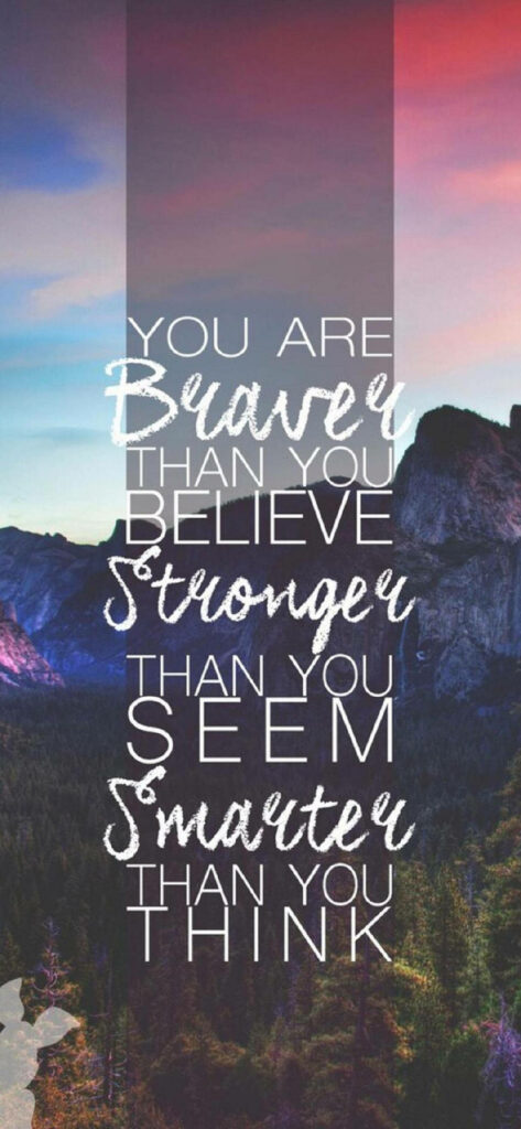 Empowering iPhone Wallpaper: Motivational Quote & Scenic Landscape
