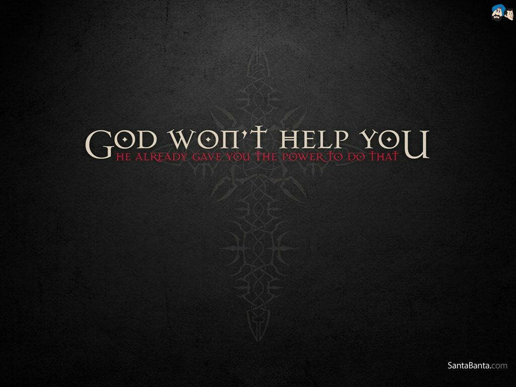 Empowerment Wallpaper: Christian Quote on God's Gift of Strength