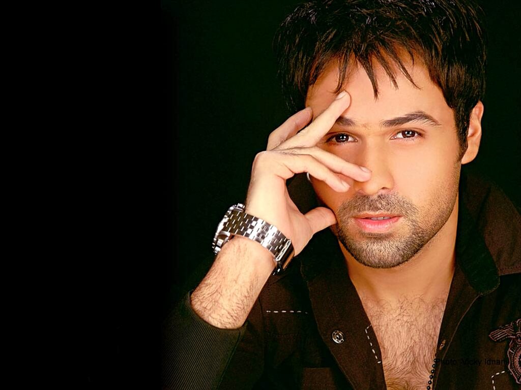Emraan Hashmi intense pose dark background expressive eyes stylish attire reflective watch wallpaper