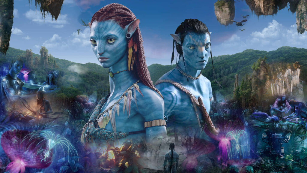 Enchanting Avatar Wallpaper: Na'vi in Breathtaking Pandora Scenery