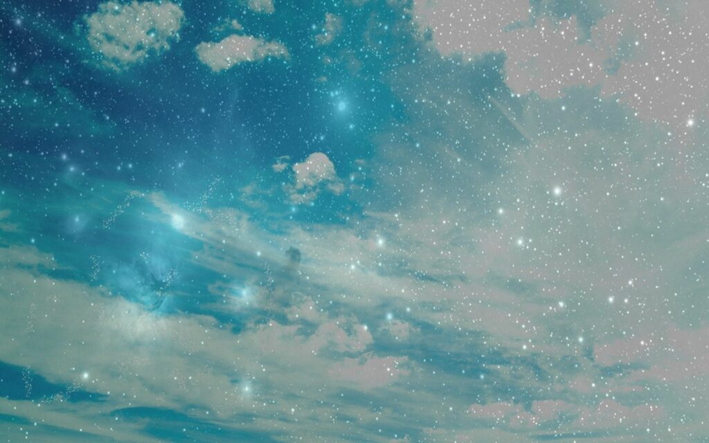 Enchanting Abstract Sky Wallpaper: Stars & Colorful Serenity