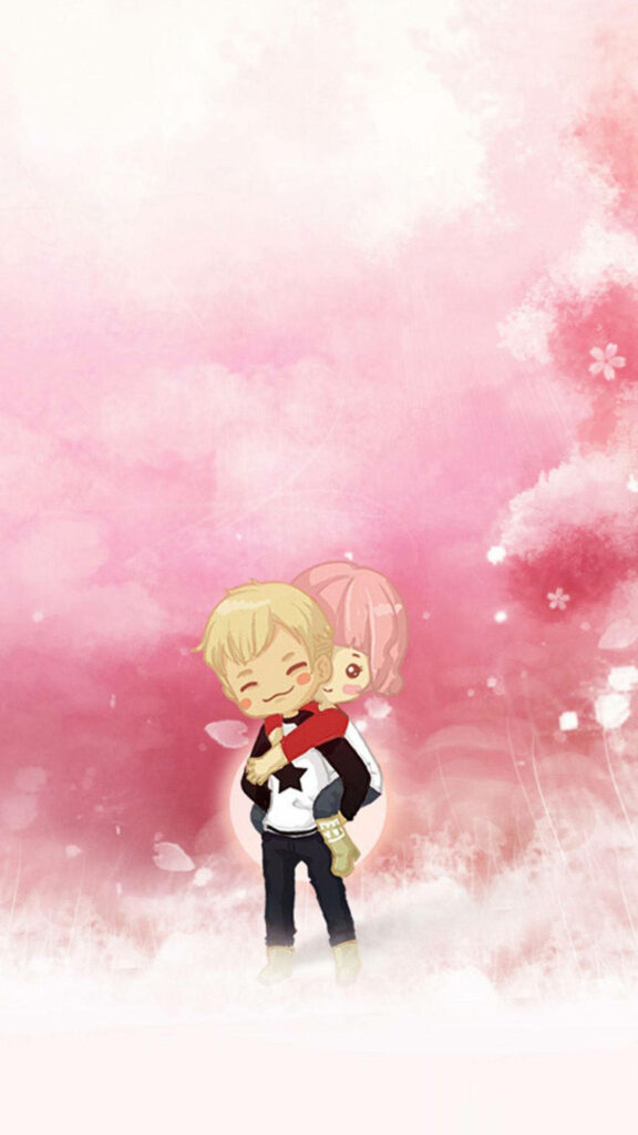Cuddly Duo Embarks on a Whimsical Adventure in a Fairyland Forest Wallpaper