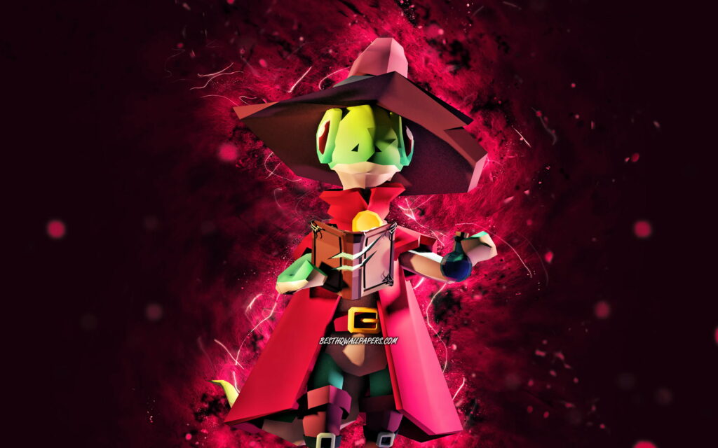 Enchanting Realm: Neon Wizardry in the Roblox Universe Wallpaper