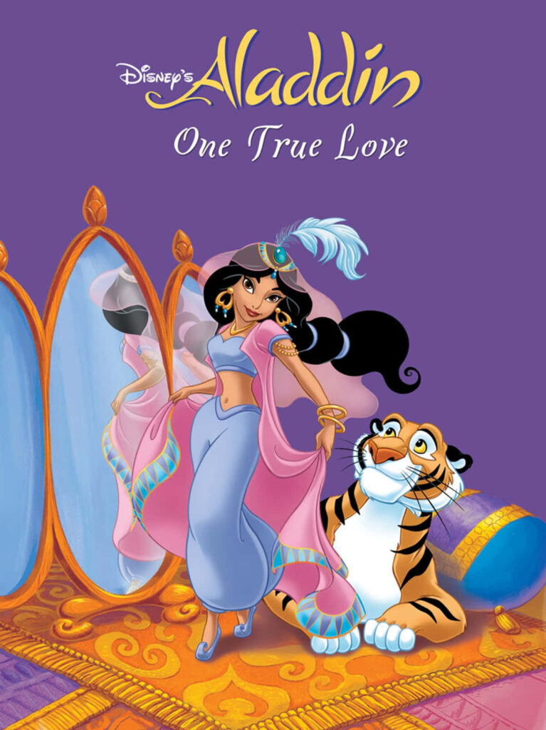 Jasmine & Rajah in Elegant Disney Aladdin Wallpaper Background