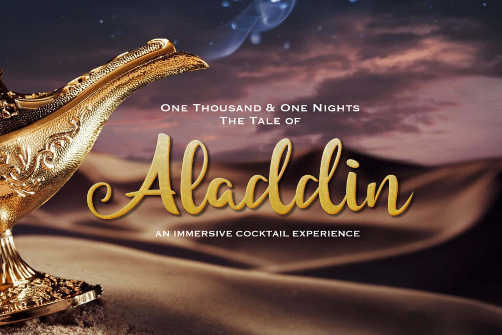 Enchanting Aladdin Wallpaper: Magical Lamp & Desert Adventure Scene