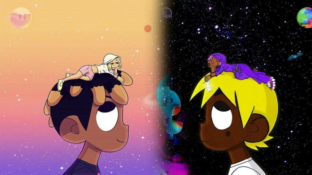 Enchanting Animation: Juice Wrld and Friends with Sparkling Eyes - An Animated Wonderland on Juice Wrld's Head Wallpaper