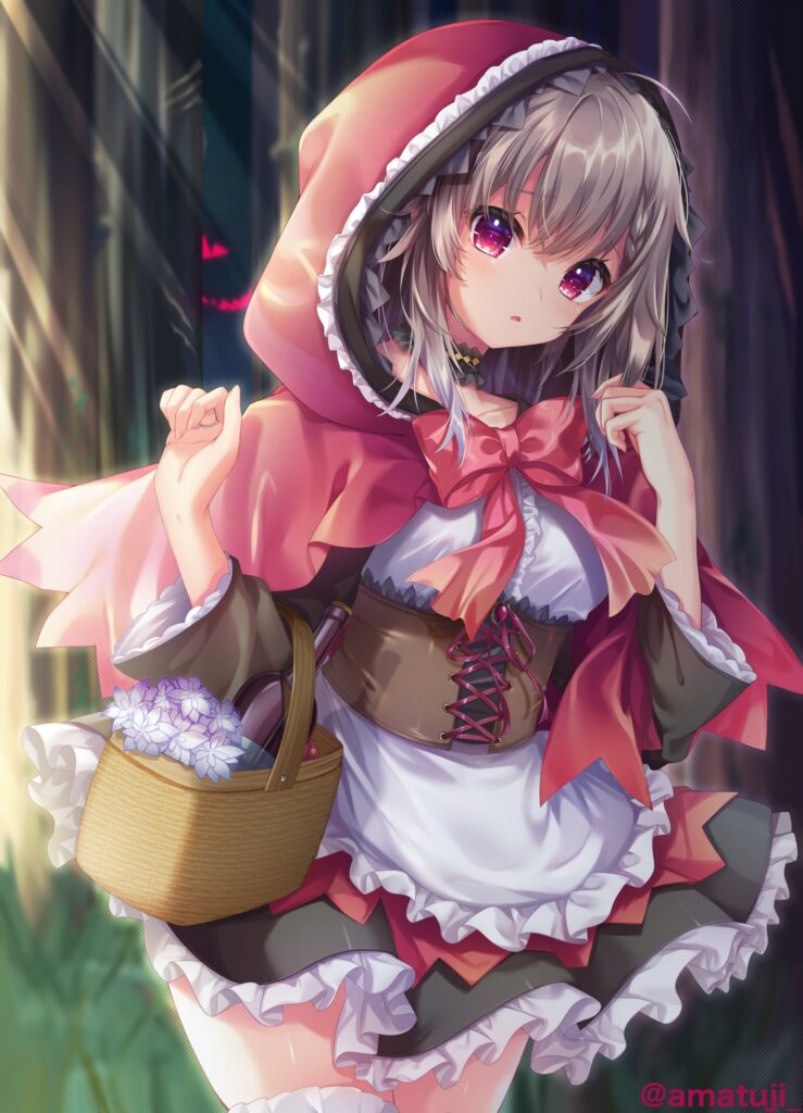 Enchanting Little Red Riding Hood Anime Wallpaper in Vibrant Colors