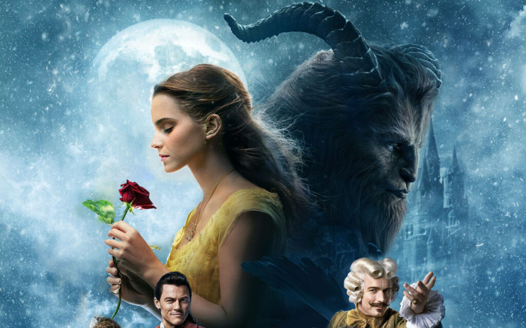 Enchanting Beauty and the Beast Live Adaptation Wallpaper with Belle