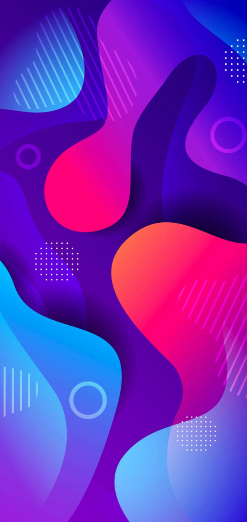 Vibrant Watercolor Dreamscape: Artistic iPhone Wallpaper in HD