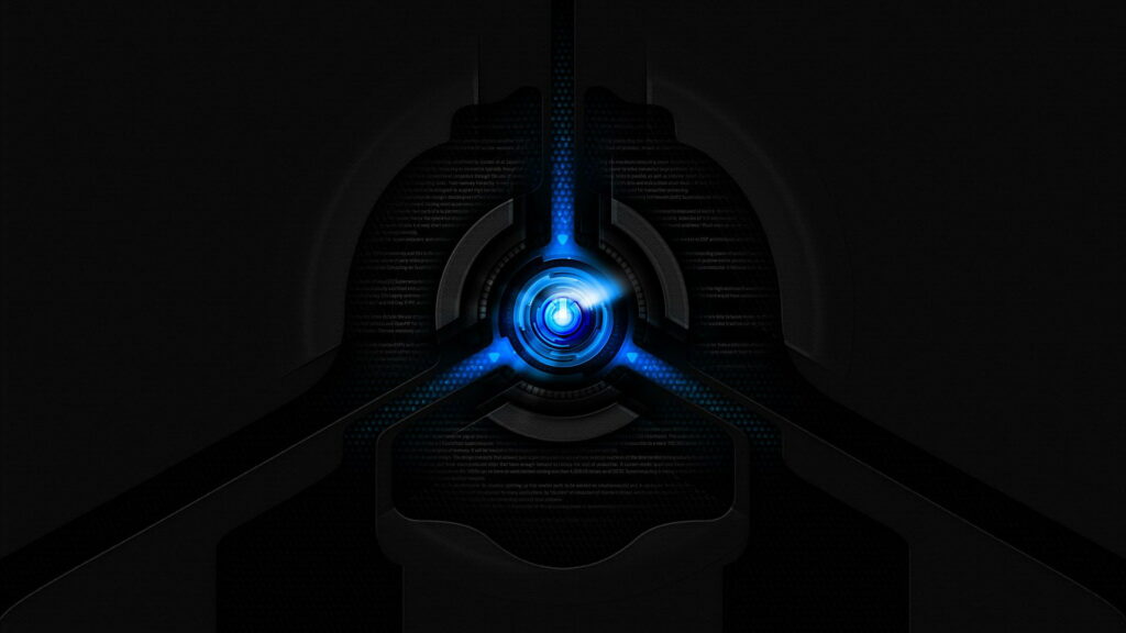 Vibrant Blue Rainmeter Showering on Sleek Black Background | HD Wallpaper Snapshot