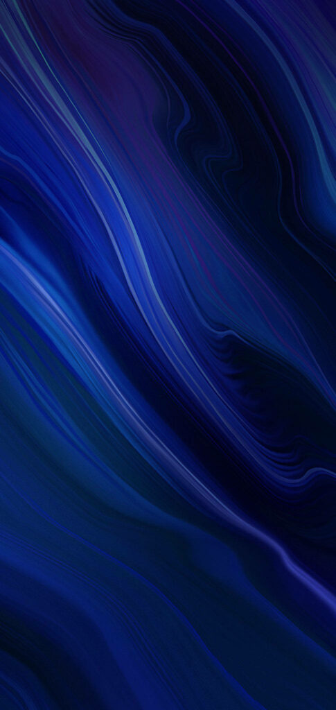 Enchanting Blue iPhone Background: Mesmerizing Black and Blue Swirls Wallpaper