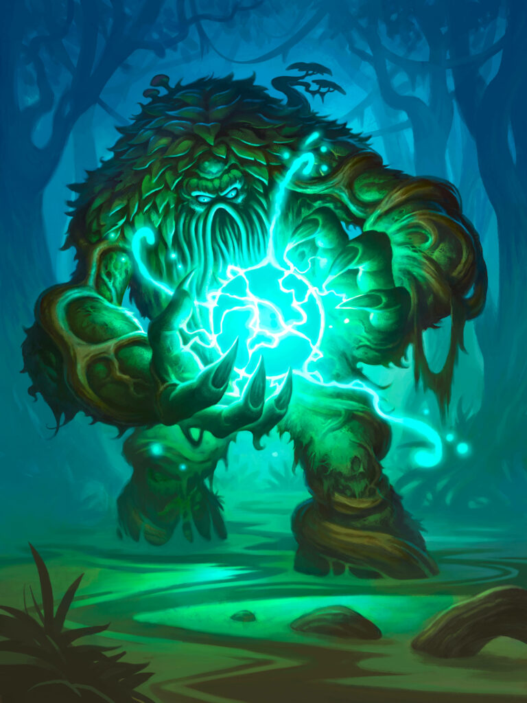 Enchanting Bogshaper Wallpaper: Magic in a Lush Forest Setting