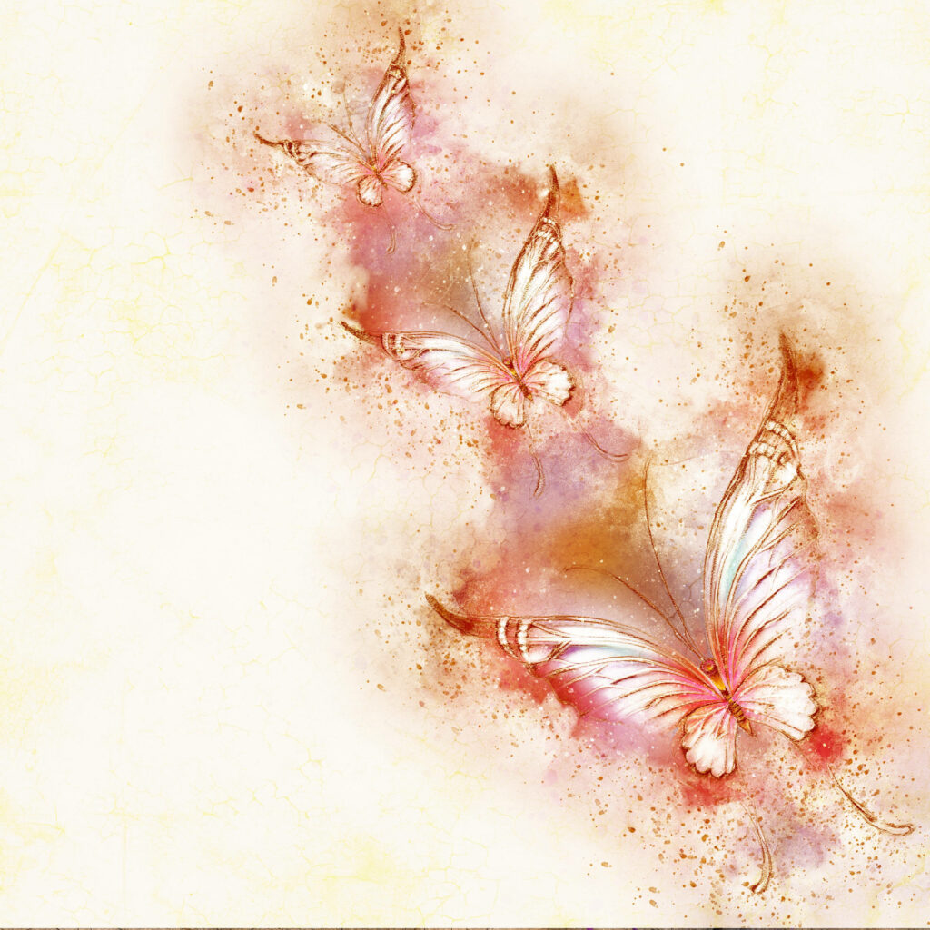 Enchanting Butterfly Wallpaper: Soft Hues & Whimsical Design
