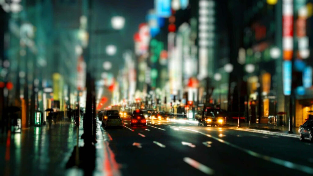 Vibrant City Lights Wallpaper: Enchanting Urban Night Background