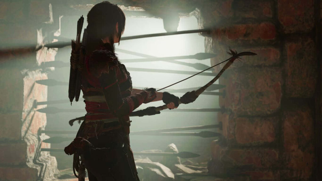 Silent Archer: Exploring the Enigmatic Cave - Shadow of the Tomb Raider Wallpaper