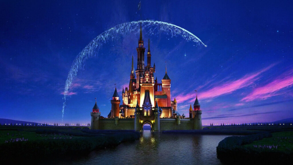 Enchanting Night: Disney Castle Illuminated by Shooting Star - 2560x1440 Disney Background Photo Wallpaper