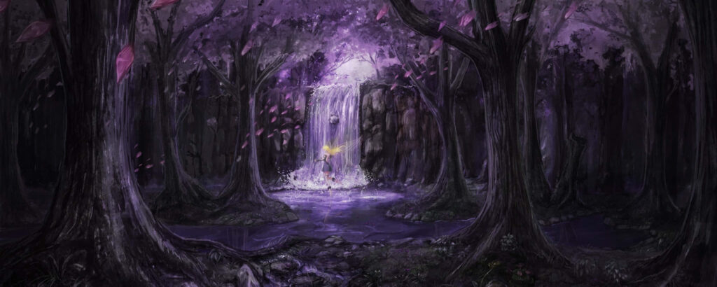 Magical Forest Fairy Dual Monitor Anime Wallpaper Background