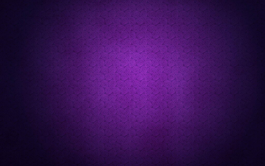 Dark purple spiral pattern wallpaper with gradient fading for sleek modern abstract background