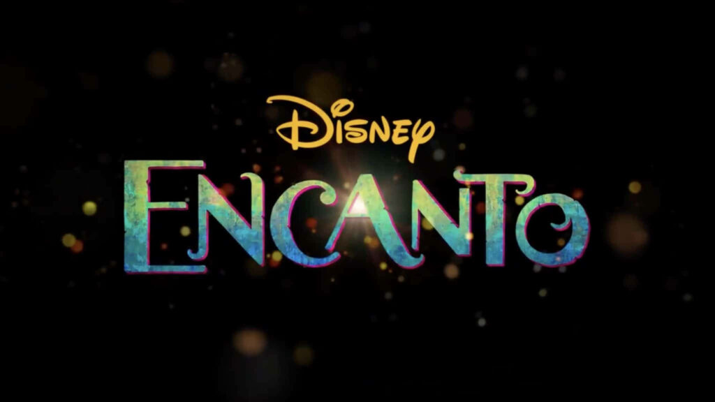 Enchanting Encanto Wallpaper: Colorful Logo with Magical Glow
