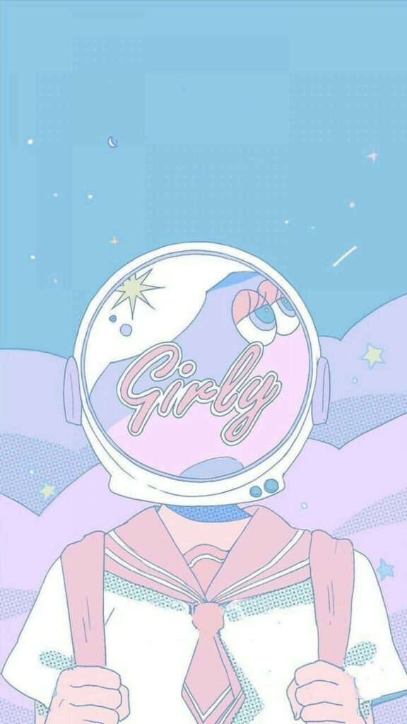 Adorable Girly Space Landscape Wallpaper