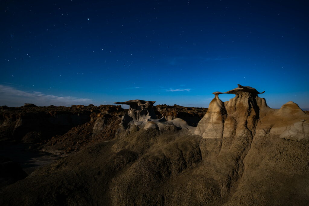 Majestic Moonlit Landscape: Breathtaking HD Wallpaper of a Serene Hilly Night
