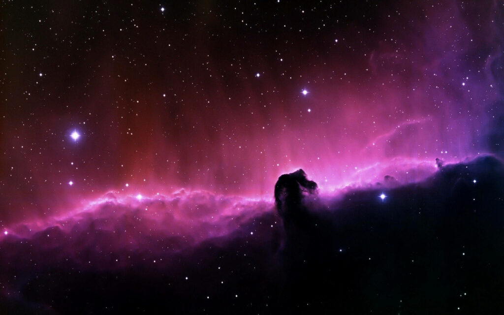 Mesmerizing Cosmic Bliss: A Pink Nebula Fantasy Engulfing the Laptop Desktop Skyline Wallpaper