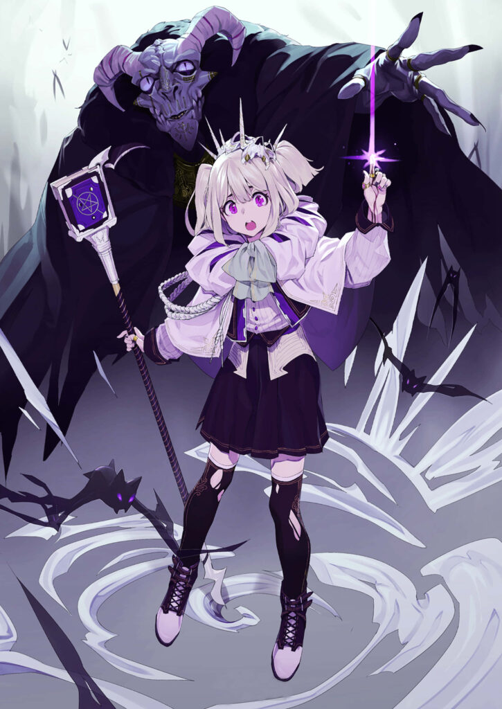 Captivating Fantasy Wallpaper: Stylish Character with Magical Staff