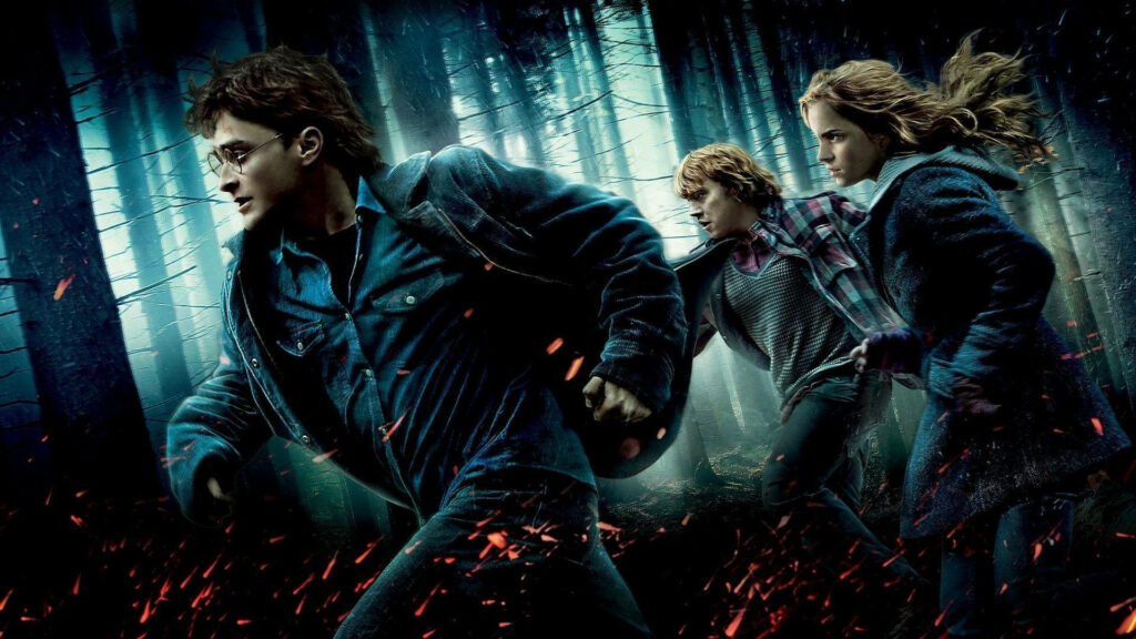 Dynamic Harry Potter Wallpaper: Action in the Enchanted Forest