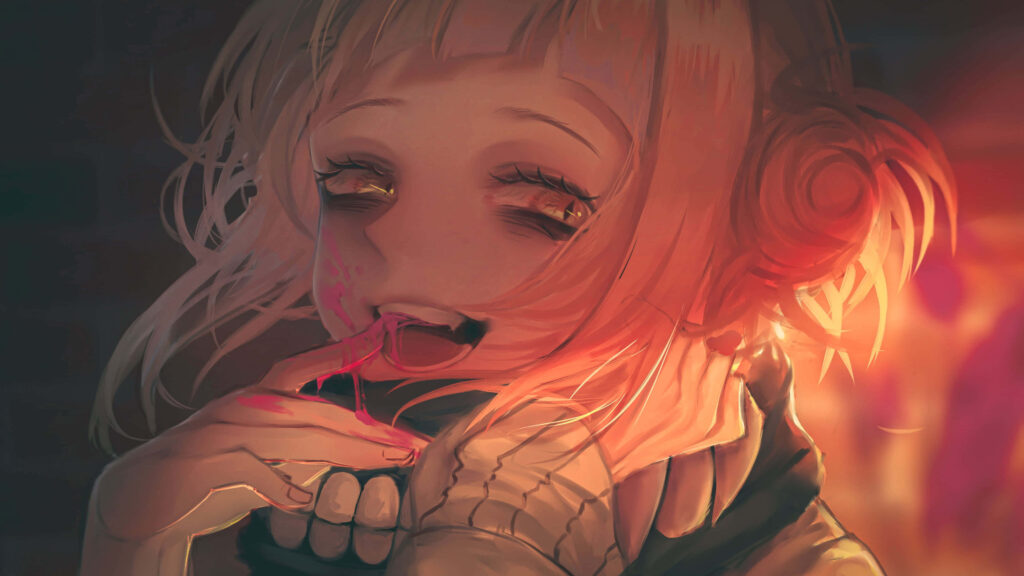 Enigmatic Elegance: Himiko Toga Captured in an Aesthetically Pleasing Background Wallpaper