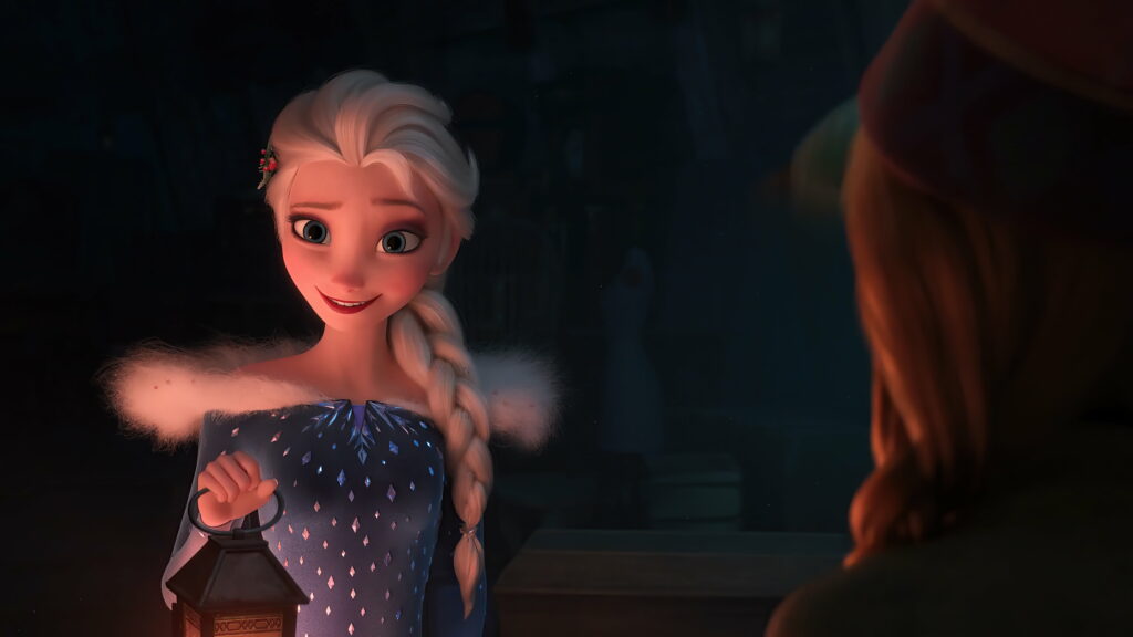 Festive Journey with Elsa and Olaf: Mesmerizing 8K Frozen Adventure Wallpaper