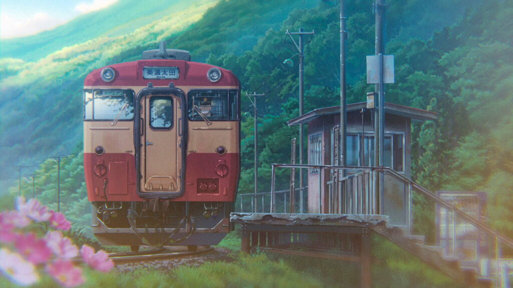 Journey through Time and Connections: Kimi No Na Wa Anime Train HD Wallpaper