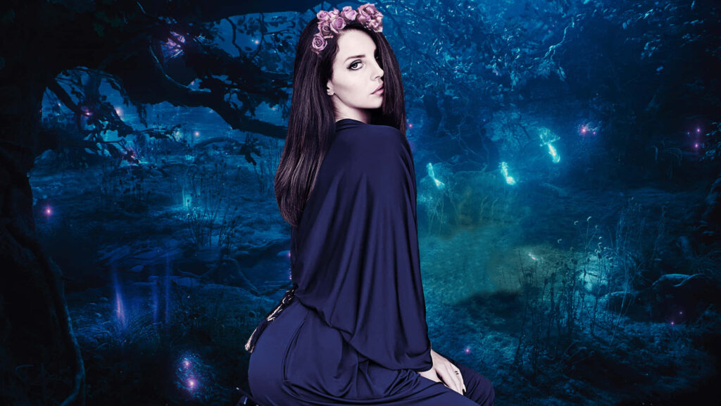 Lana Del Rey Enchanted Forest Wallpaper: Dreamy Mystical Background