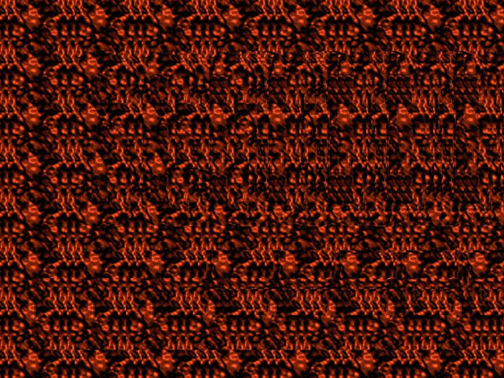Enchanting Magic Eye 3D Wallpaper: Deep Red Illusion Background