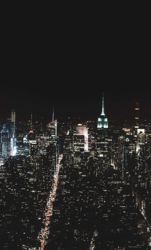 Stunning NYC Night View iPhone Wallpaper | Illuminated Skyline