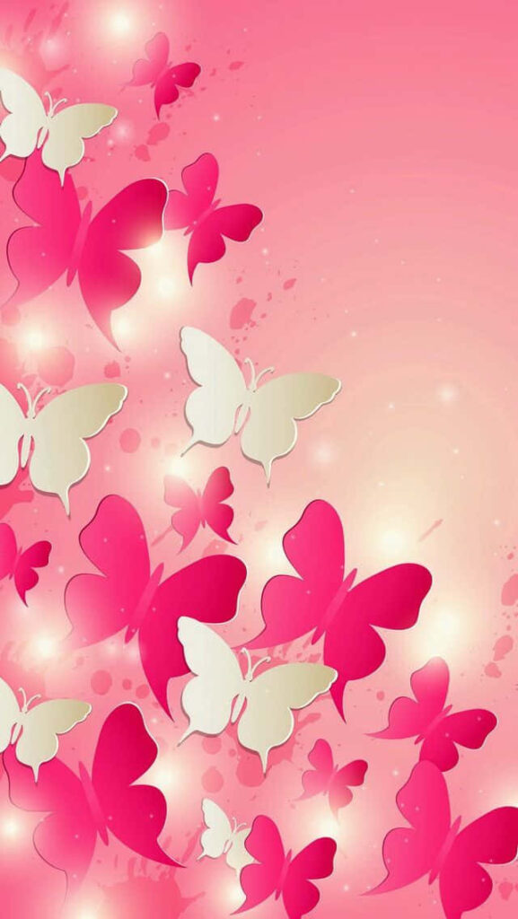 Dreamy Pink Butterfly Wallpaper: Enchanting Soft Pink Background