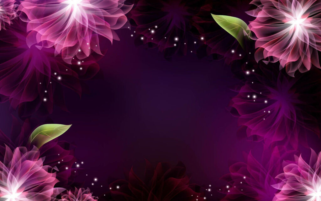 Enchanting Purple Flower Wallpaper with Translucent Petals