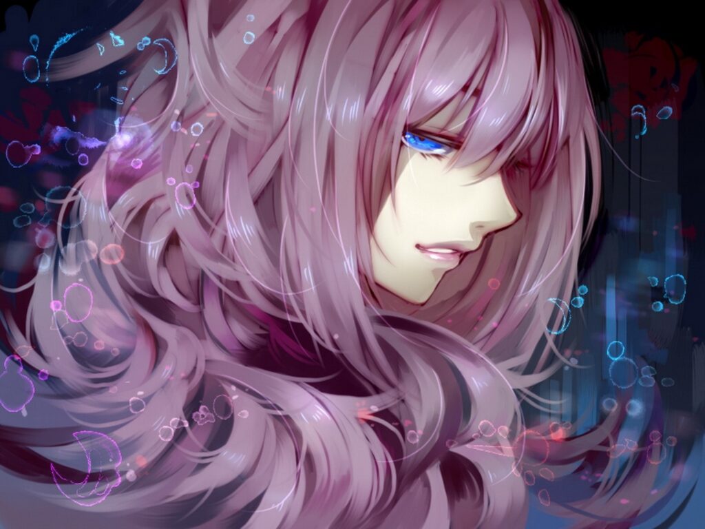 Enchanting Anime Girl with Purple Hair - Stunning High-Res Wallpaper