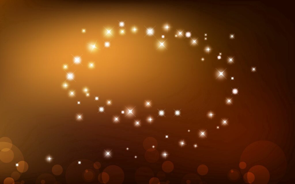 Enchanting Warm Gradient Wallpaper with Stars & Glowing Spots