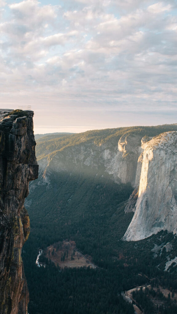 Enchanting Wilderness: Yosemite's Verdant Valley Through an iPhone Lens Wallpaper