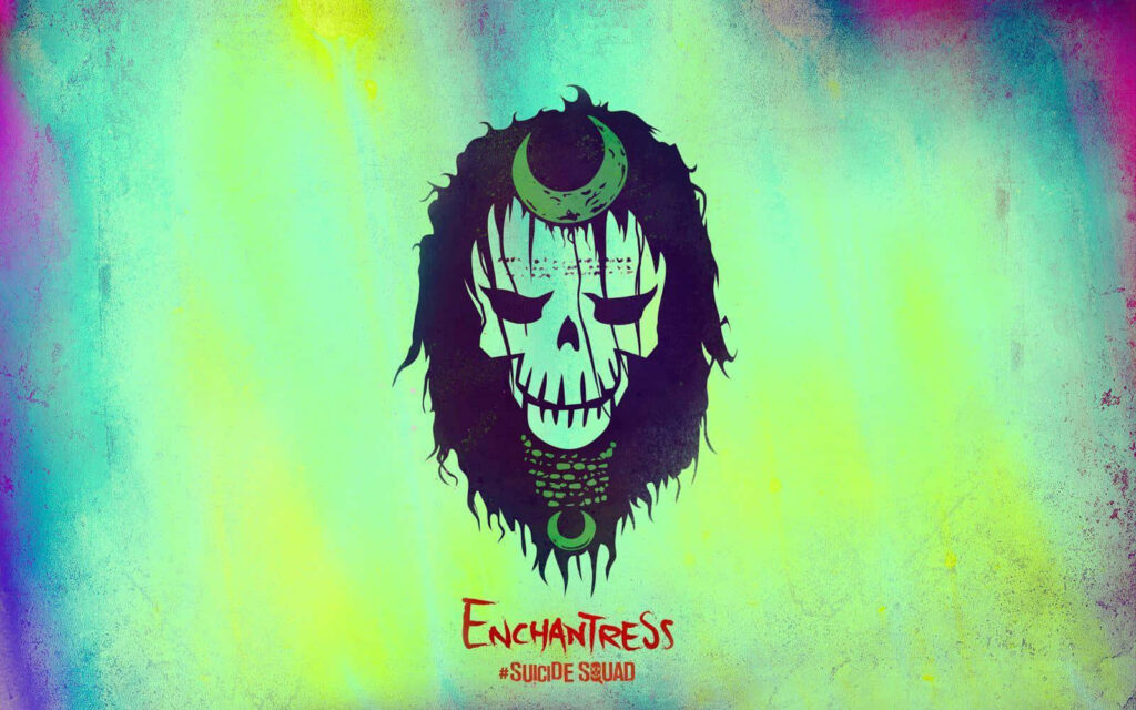 Enchantress Skull Logo Wallpaper: Mystical & Colorful Design
