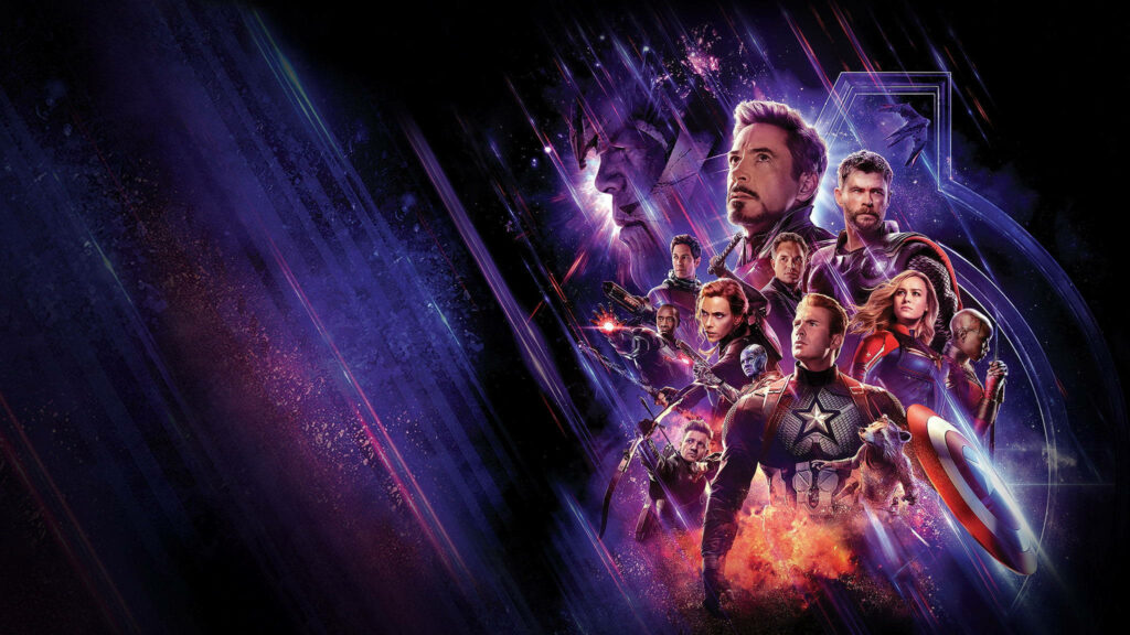 Endgame Avenger Assemblage: A Powerful Marvel Portrait with Intense Side Gazes Wallpaper
