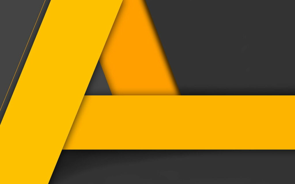 Vibrant Abstract Geometry: Harmonizing Yellow Lines and Geometric Shapes in Material Design Wallpaper