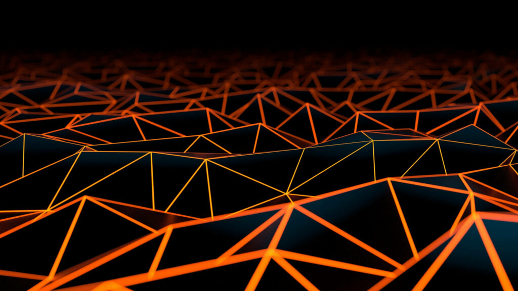 Vibrant Waves: Mesmerizing 4D Ultra HD Background Photo with Reddish-Orange Lines on Black Wallpaper