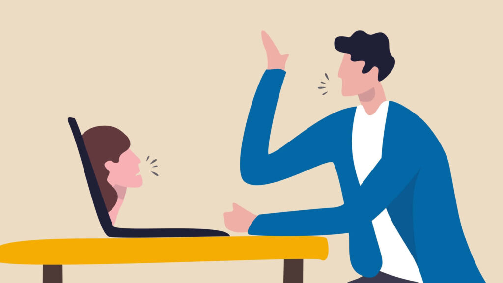Animated Virtual Meeting Wallpaper: Engaging Conversation Background