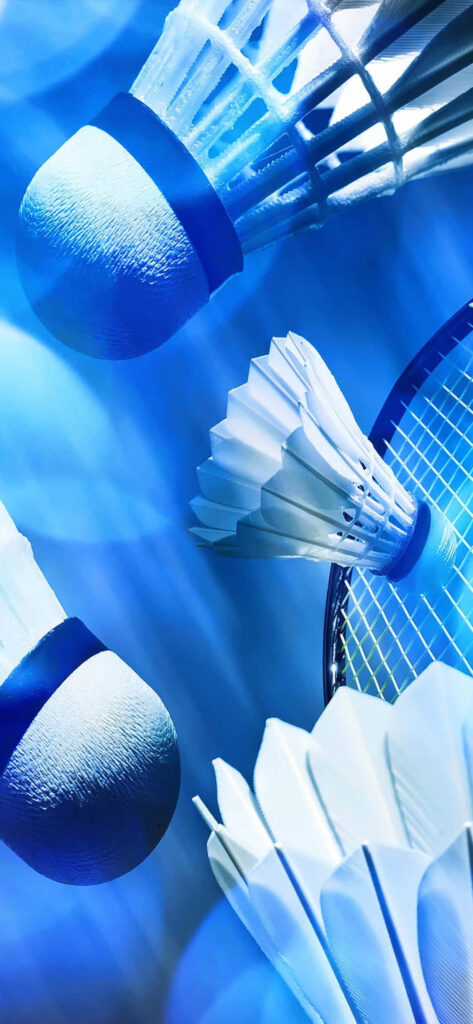 Badminton-Shuttlecock Cool Blue Abstract Background Wallpaper