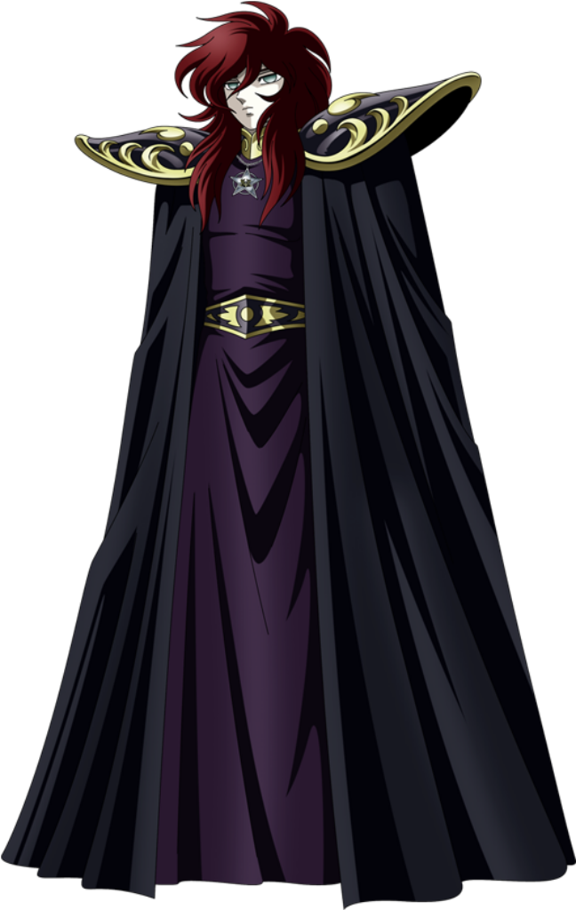 Mysterious Anime Character in Black Robe - Hades-Inspired Wallpaper