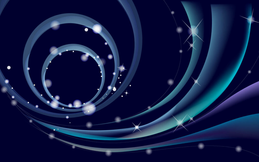 Glistening Light Trails Navigate the Mysterious Abyss of a Dark Blue High-Definition Backdrop Wallpaper