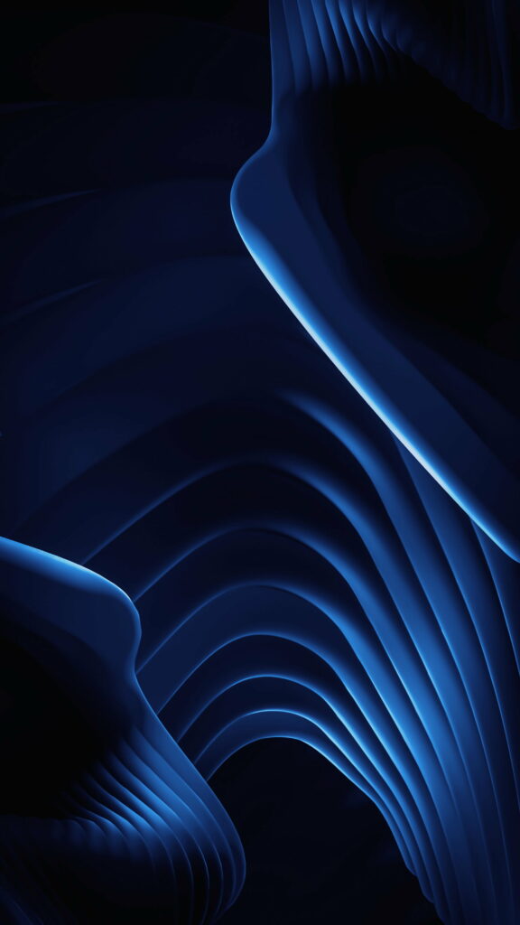 Vibrant Depths: A Captivating 3D Rendition of Abstract Dark Blue Wallpaper