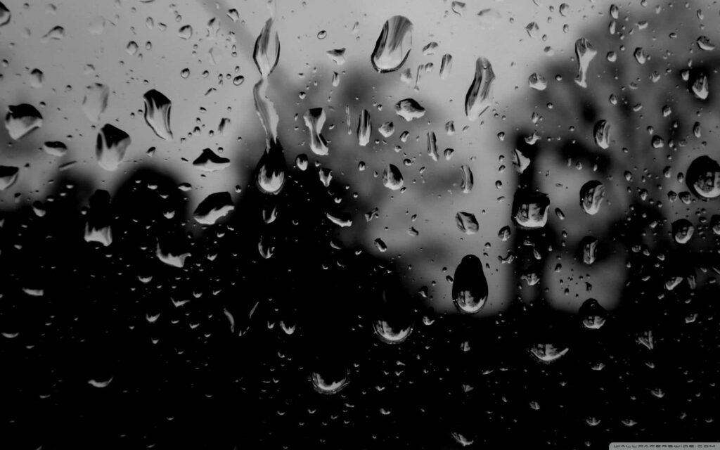 Water drops on windshield : Captivating Dark Desktop Background - Blurred, Raining Wallpaper