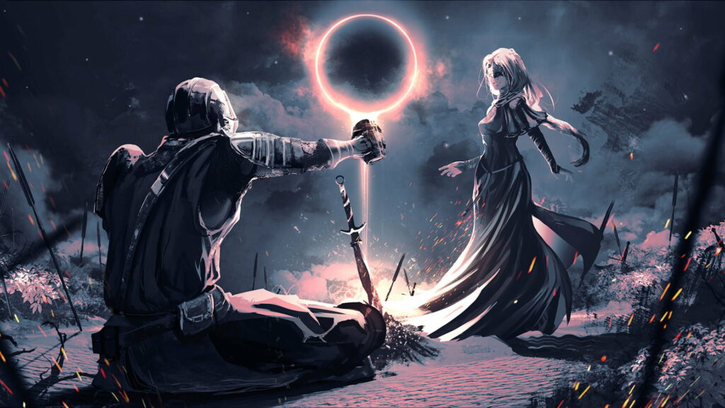 The Enigmatic Fire Keeper: An HD Wallpaper Artwork from Dark Souls III